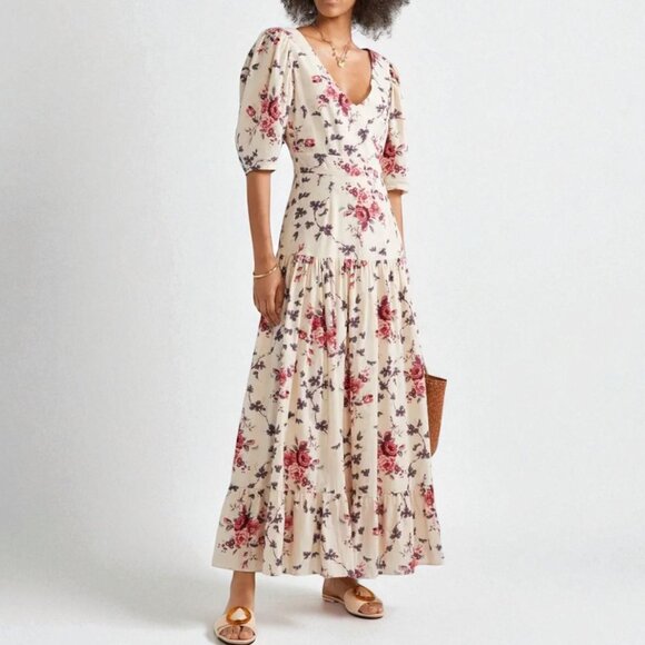 LoveShackFancy Dresses & Skirts - LoveShackFancy lenny floral-print cotton-voile maxi dress Size 2